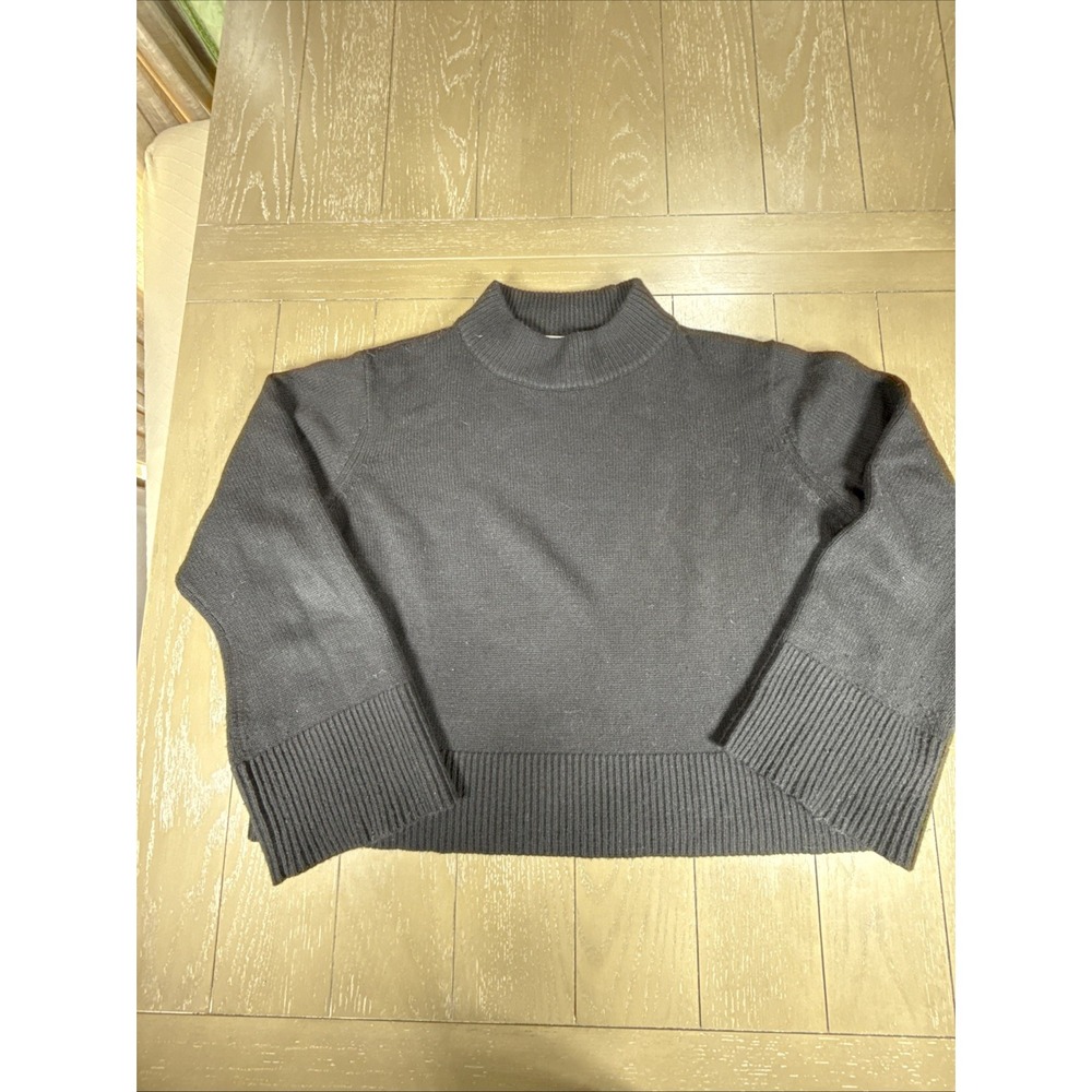 The Reset R Label Sweater Women Large Black Wool Sweater Old Money‎